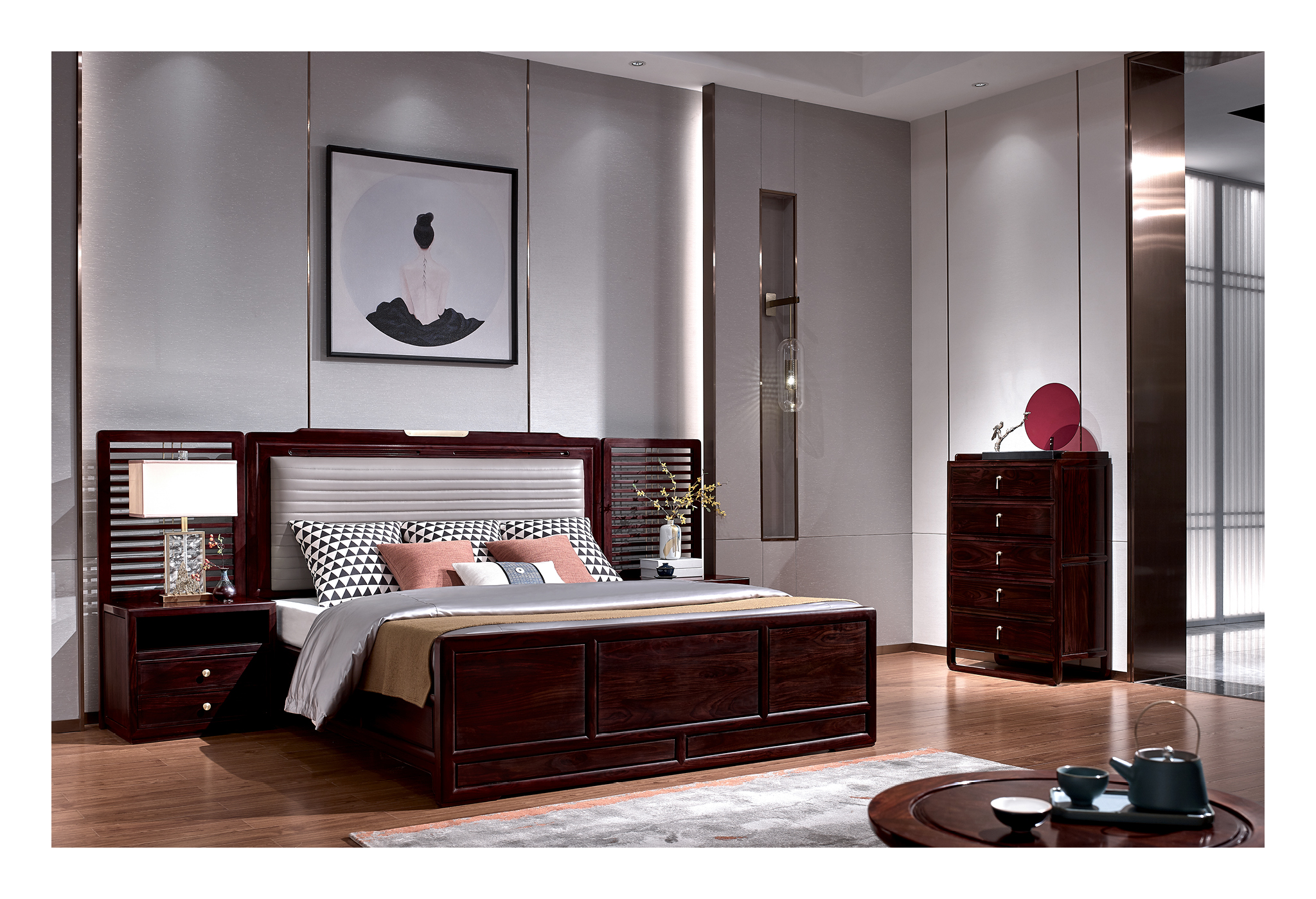会仙阁新中式红木家具卧室系列一